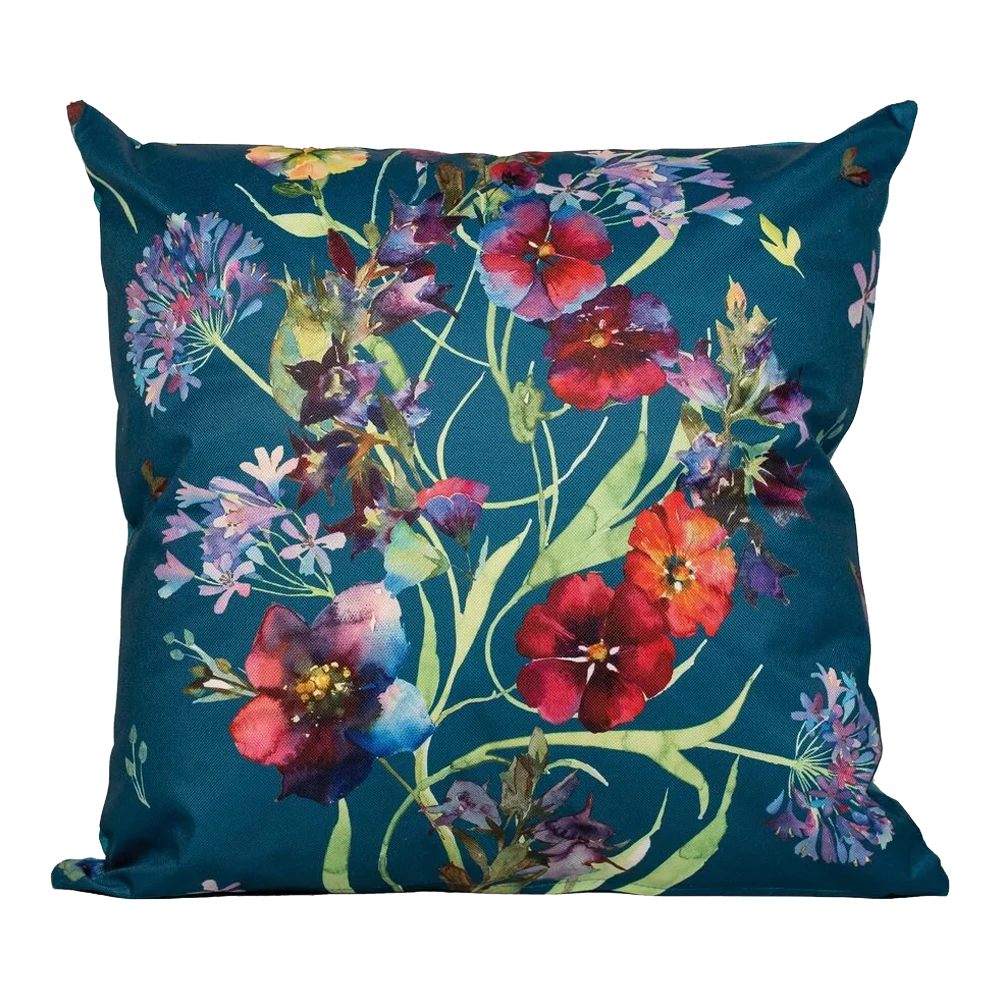 Buitenkussen Bloemen 60x60cm - Tuinkussen 1 Buitenkussen Bloemen 60x60cm - Tuinkussen