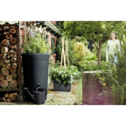 Elho Regenton - Green Basics - 200L - Zwart -Tuinwereld Verkoop elho regenton green basics 200l zwart 5 1