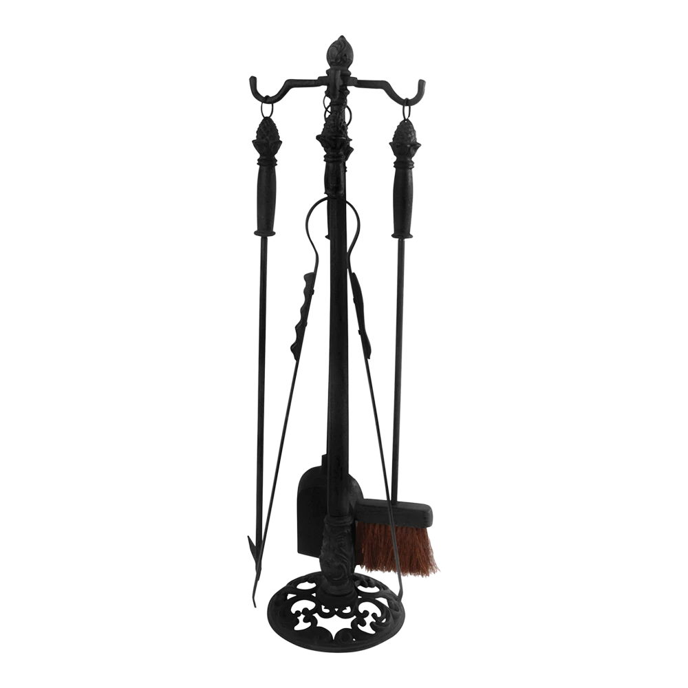 Haardgereedschapset Met Rek - Zwart - Fancy Flames 1 Haardgereedschapset Met Rek - Zwart - Fancy Flames