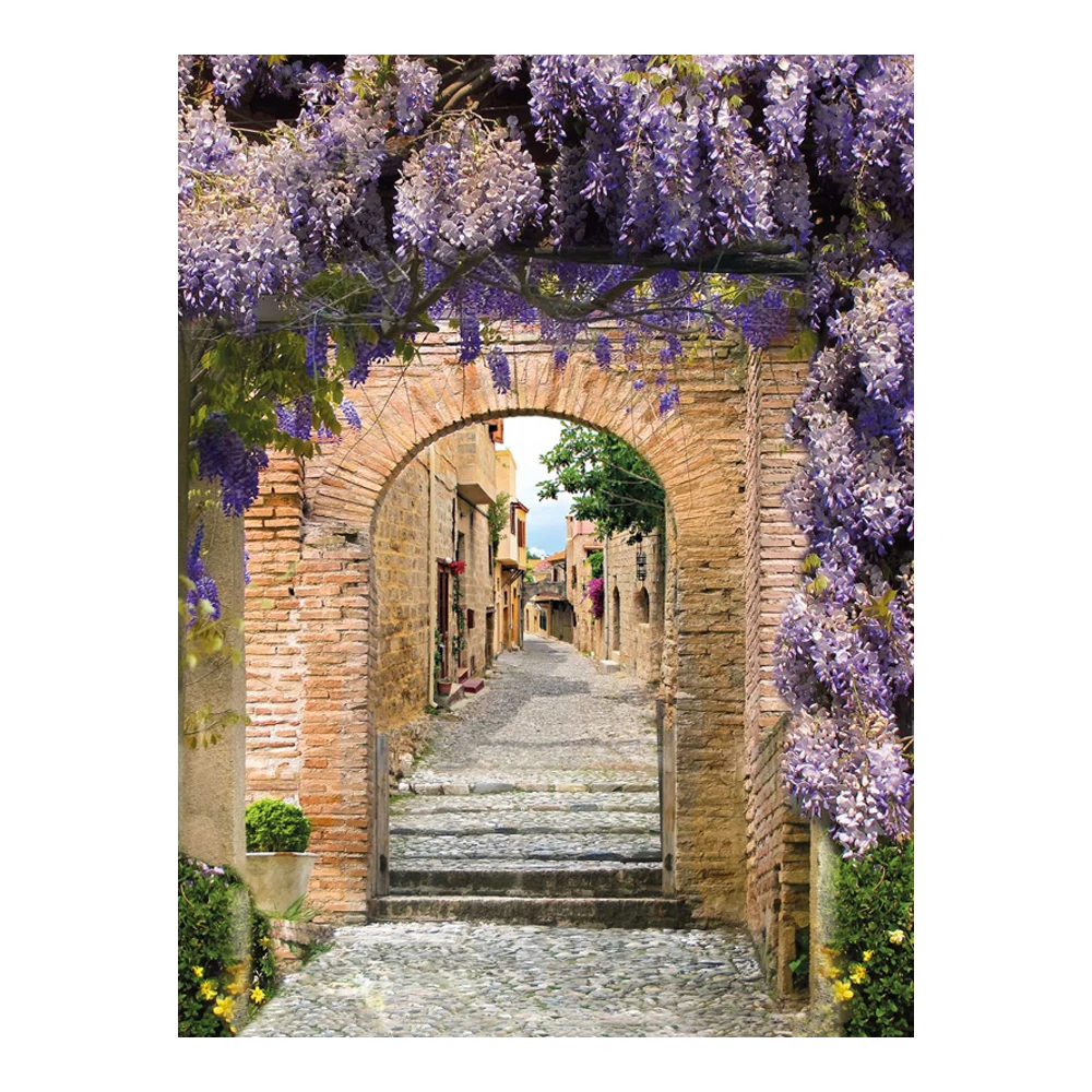 Tuinposter Doorkijk Bl. Regen Stad - 60x80cm 1 Tuinposter Doorkijk Bl. Regen Stad - 60x80cm