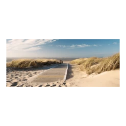 Tuinposter Houtenpad In Duin - 110x45cm