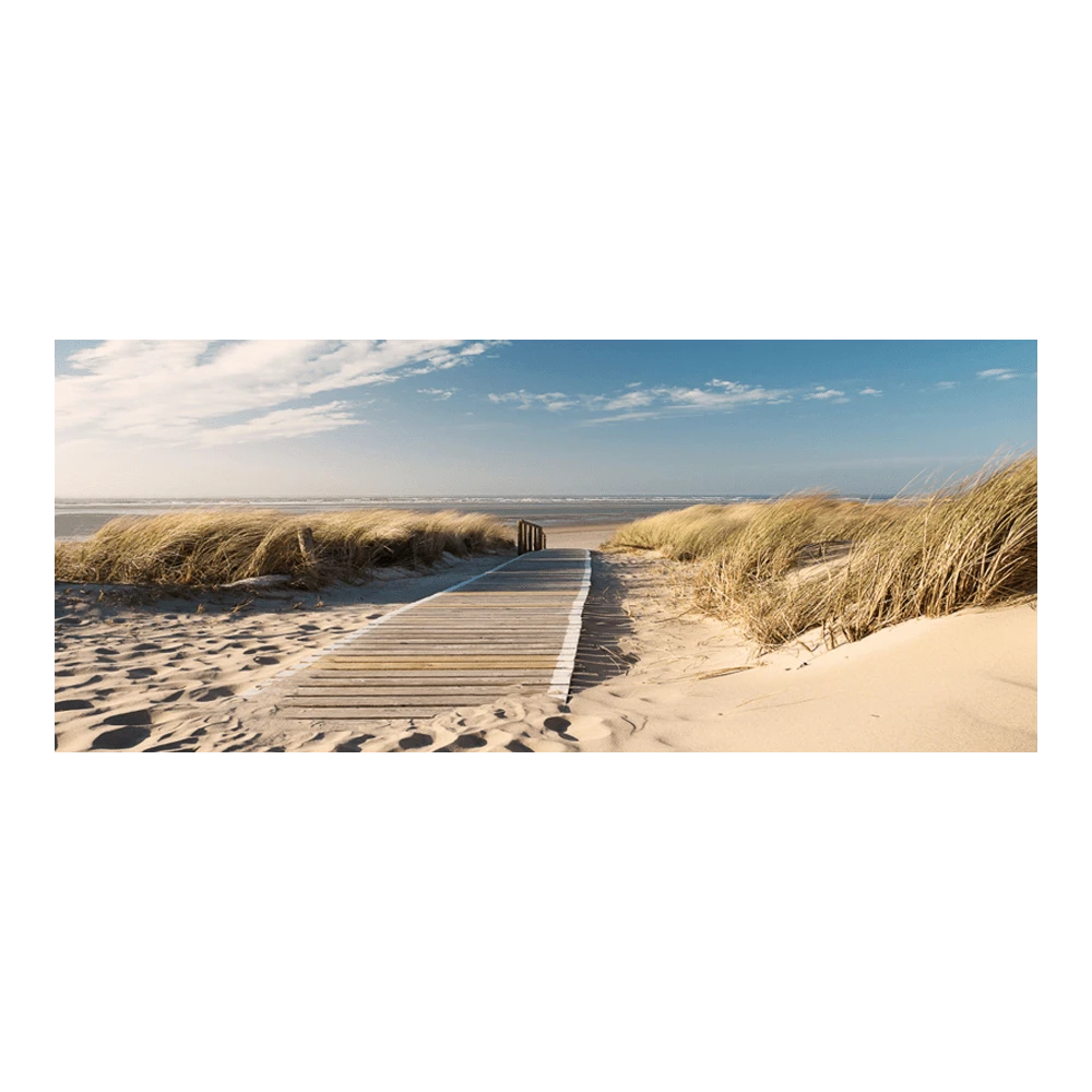 Tuinposter Houtenpad In Duin - 110x45cm 1 Tuinposter Houtenpad In Duin - 110x45cm