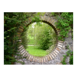 Tuinposter Stenen Doorkijk - 80x60cm